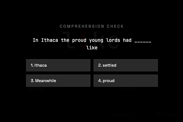 Astrape - Comprehension check